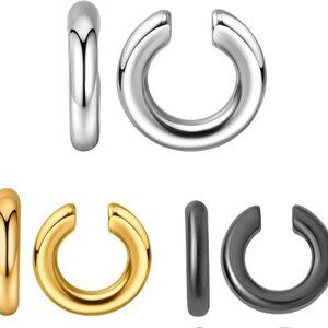 Ear Cuffs for Women,Ear Cuff, Chunky Huggie Hoop Earrings,Cartilage Upper Non Pi